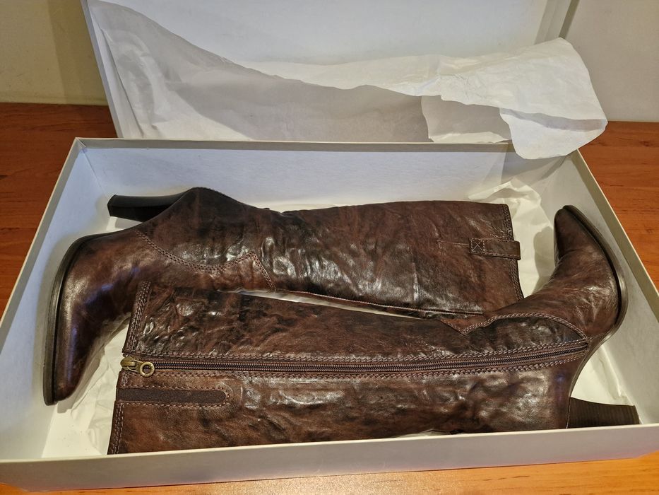 Дамски ботуши телешка кожа