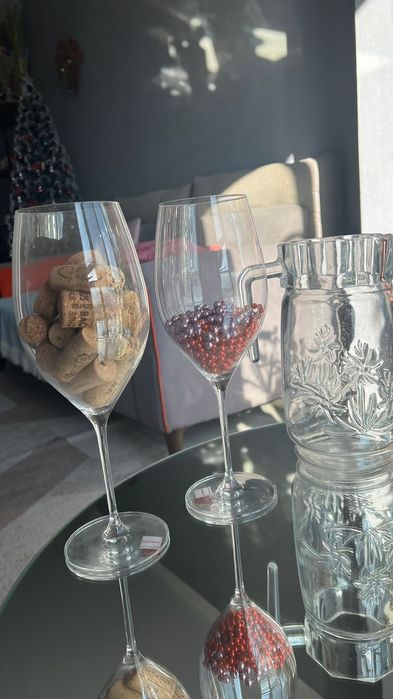 Фужеры, вазы стекло, хрусталь