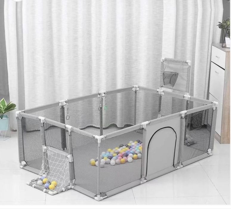 Бебешка ограда с кош и врата - 120/180 см.