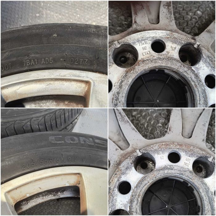 Set 3 Jante Aliaj R16 5x112 Mercedes-Benz C-Class (W204) / Model 7 Spițe / Cod OEM A2044011102 (12A)