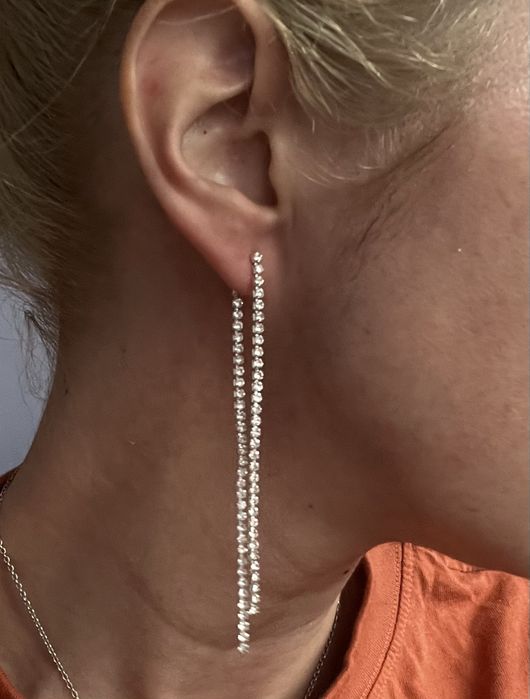 Ефектни бижутерийни обеци Zara от личната ми колекция