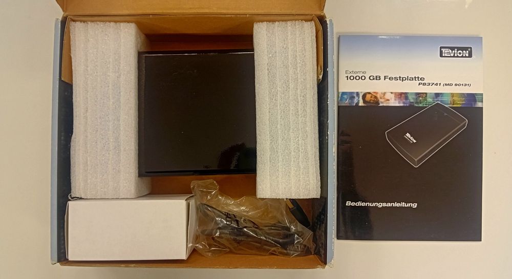 Hard disk extern Tevion de 1000 GB (1 TB)