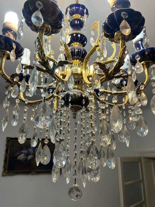 Candelabru / candelabre / lustra / lustre portelan, cristal