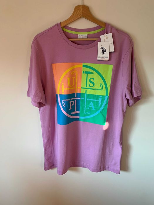 Мъжка лилава тениска US POLO