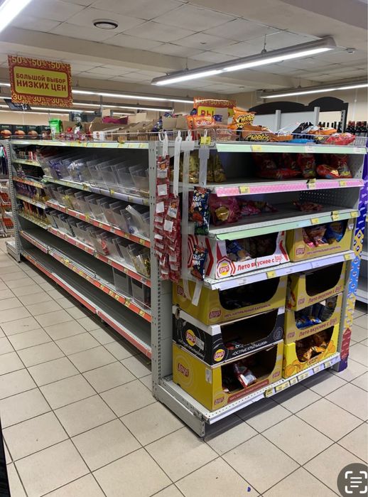 Продам островной двухсторонний стеллаж бу