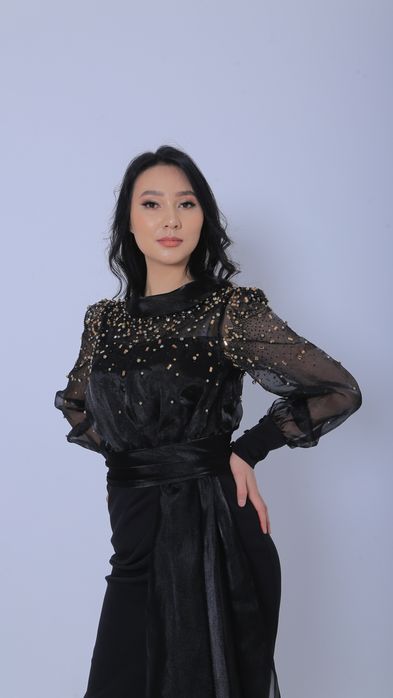 вечернее платье с камнями