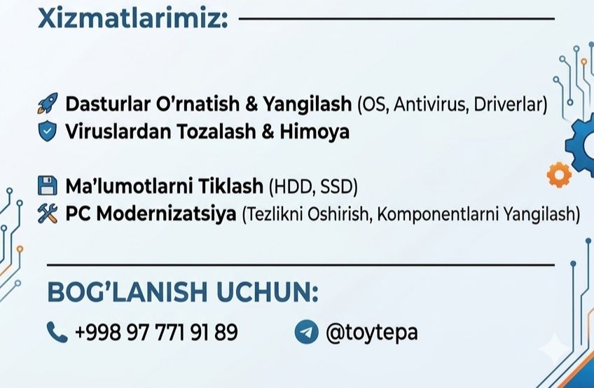 Kompyuter xizmatlari  Компьютерные услуги