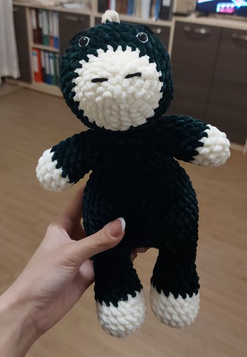 Плетена играчка амигуруми драконче