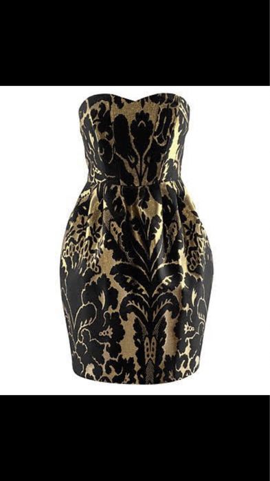 Рокля HM черно & златно S