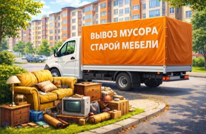 Вывоз мусыр Газель 24/7 по городу строй хлам мебель қоқыс шығару