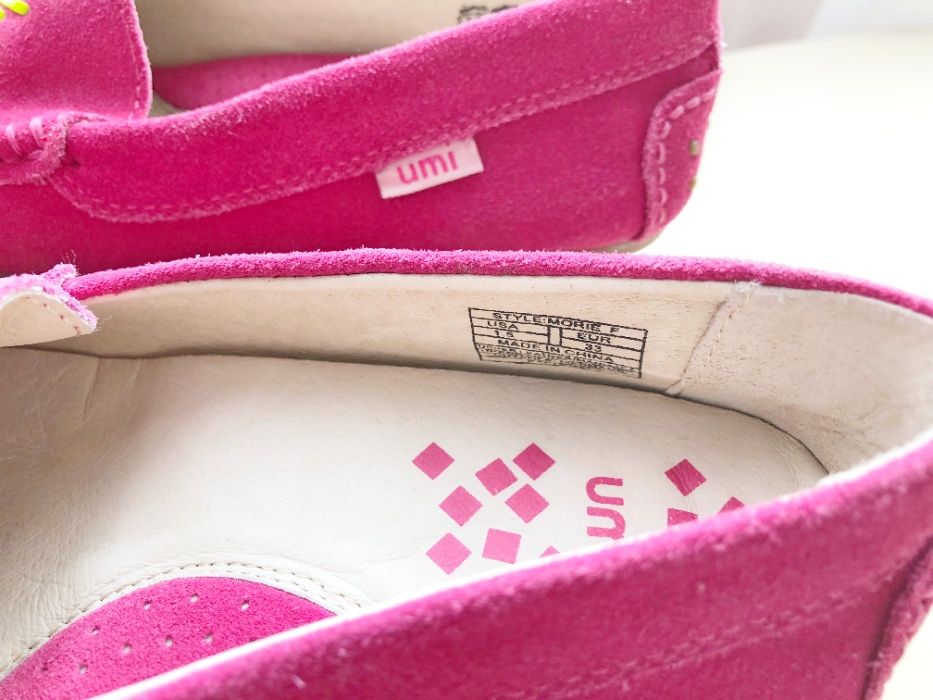 Страхотни кожени обувки UMI номер EUR 33, UK 1, US 1.5 цвят Fuschia