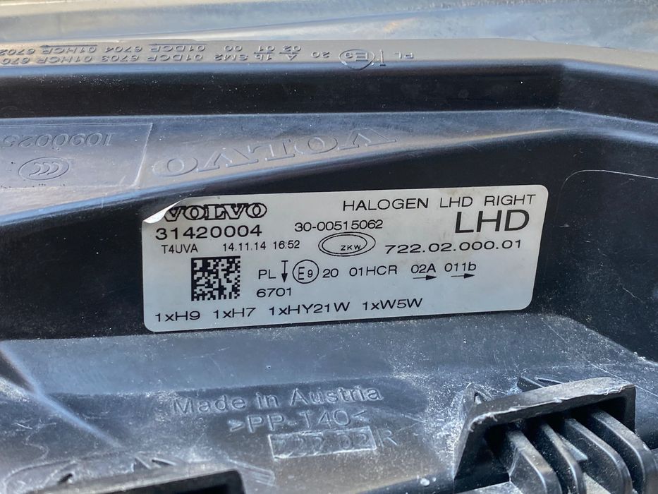 Far dreapta Halogen Volvo V40 2012 - 2019