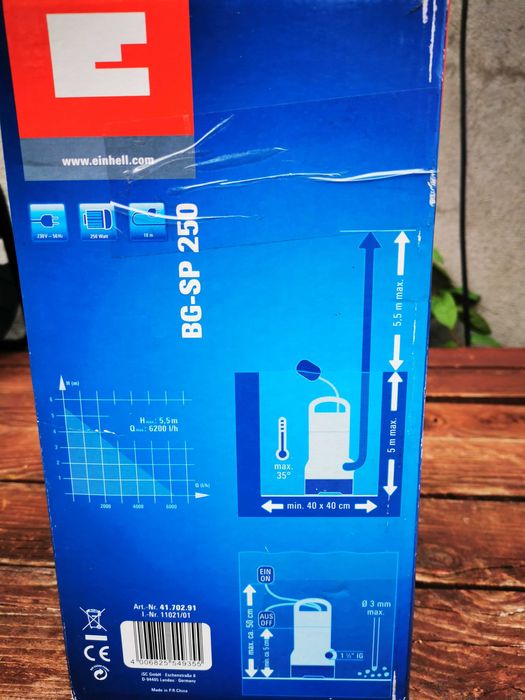 Pompa submersibila Einhell pentru apa curata si murdara cu plutitor