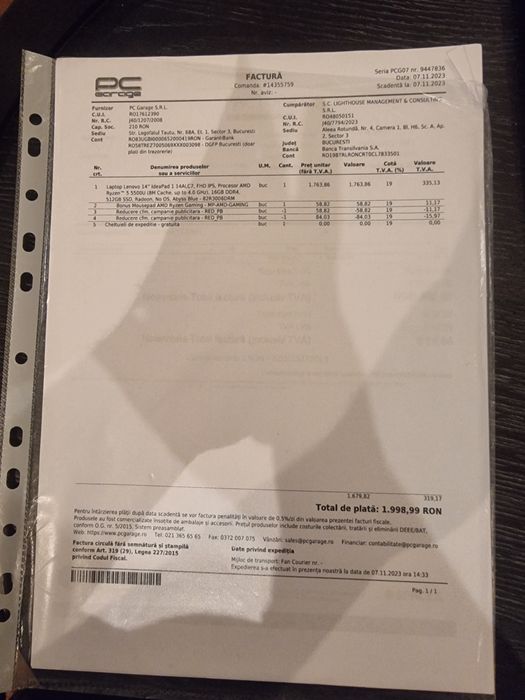 Laptop Lenovo 14" Ideapad 16GB RAM 512GB SSD