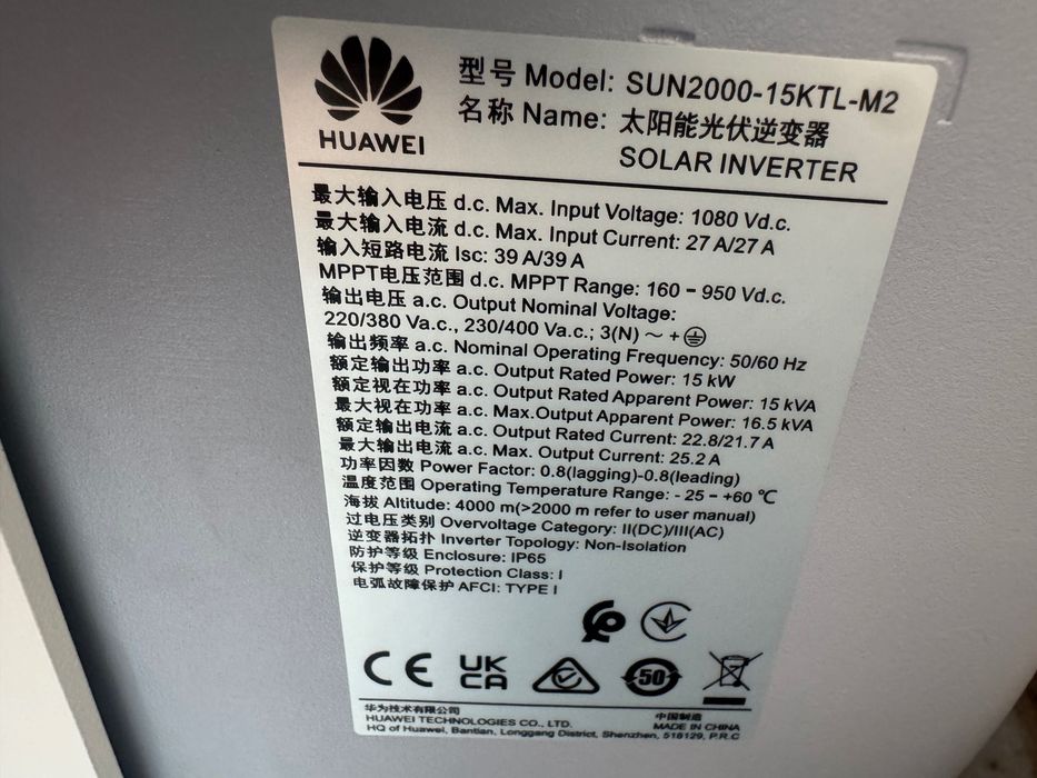 Invertor solar Huawei Sun2000-15ktl-m2 15 kw