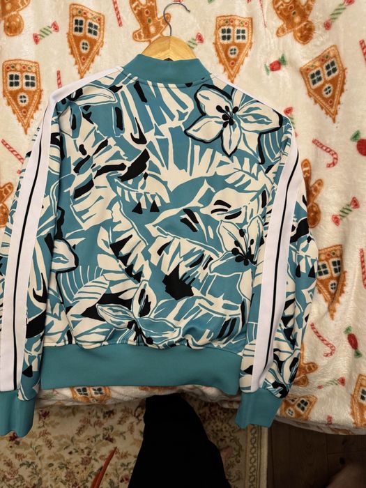 Bluza Palm Angels albastra cu model floral