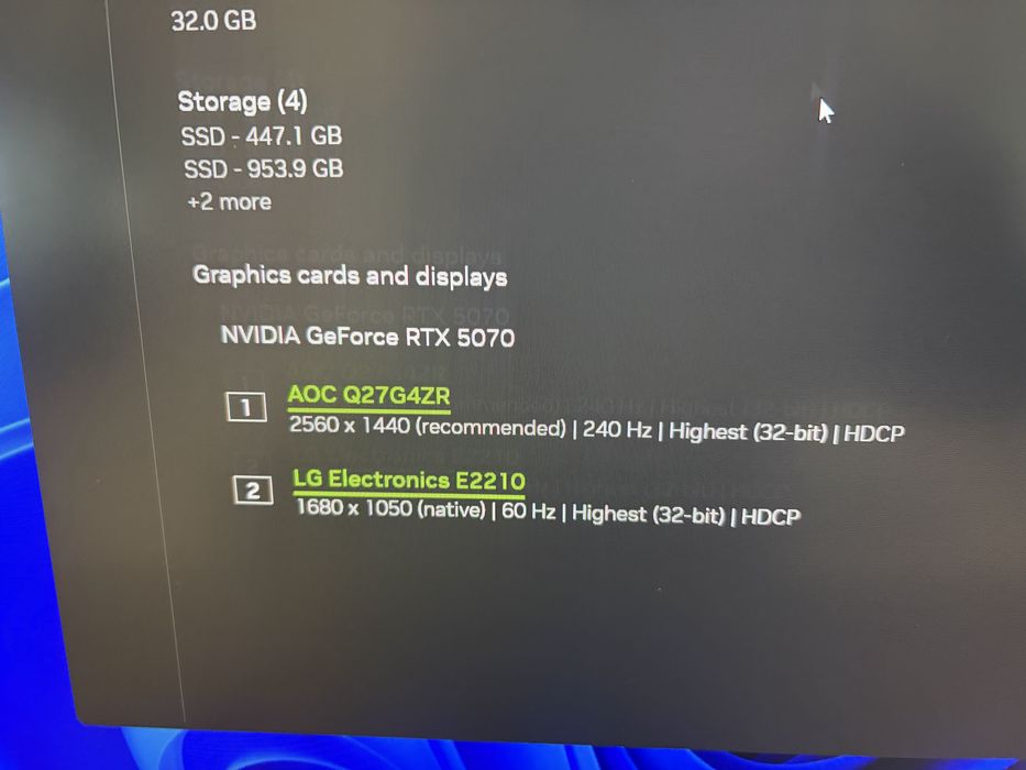Monitor Gaming AOC 240hz QHD