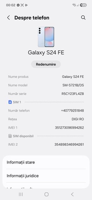 Vand schimb Samsung s24 fe ..original