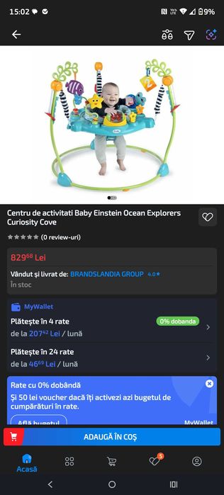 Centru de activitati Baby Einstein Ocean Explores Curiosity Cover