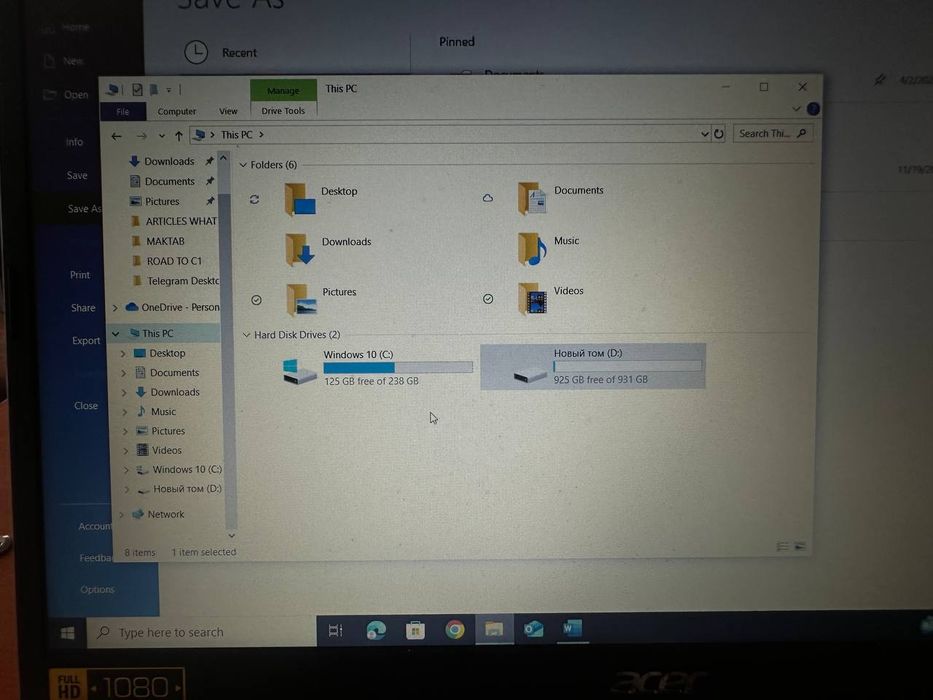Acer Aspire Noutbook