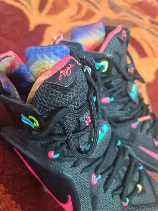 NikeLebron 12 EP Data James 'Black Red' 42.5