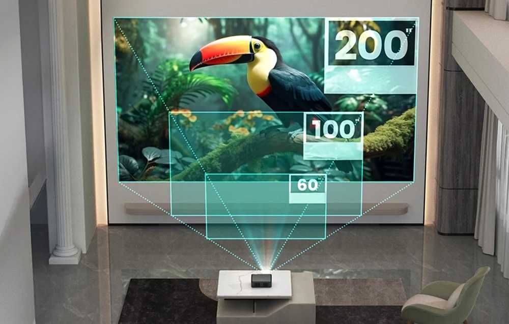 Videoproiector Aurzen Eazze D1 Pro, Full HD, 1920x1080p, 350 lm, Difuzoare Integrate