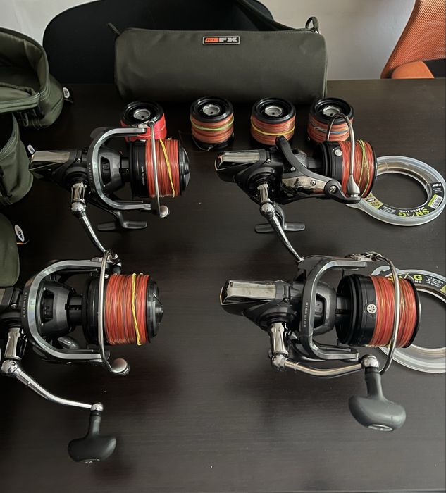 Set 4 Mulinete Daiwa Emblem 5500 QDA Frana Rapida Quick Drag Ca Noi