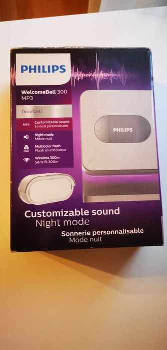 Sonerie wireless Philips Welcome Bell 300 MP3, raza 300m. Noua.