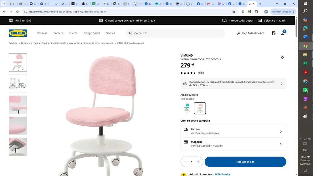 scaun copil birou VIMUND Ikea