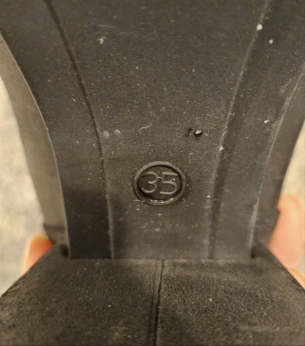 Ghete Musette cu toc marimea 35 piele naturala