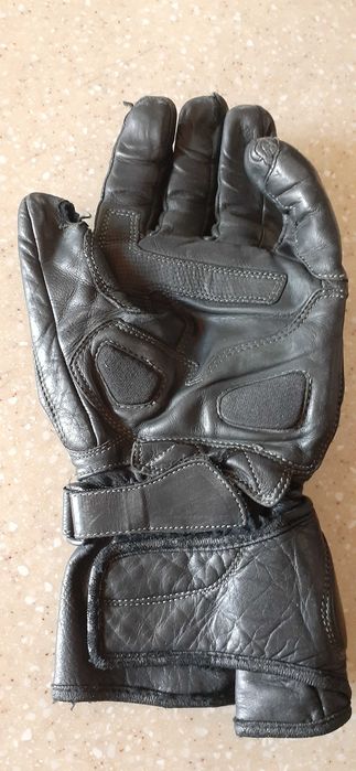 Мотоперчатки кожаные Tschul с карбоновой защитой