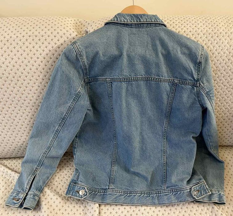 Дънково яке Mango за момче 164 см, блузи Benetton, дънки Reserved