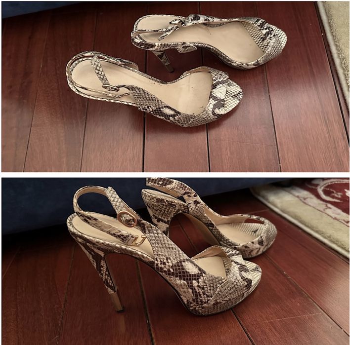 Элегантные босоножки под змею