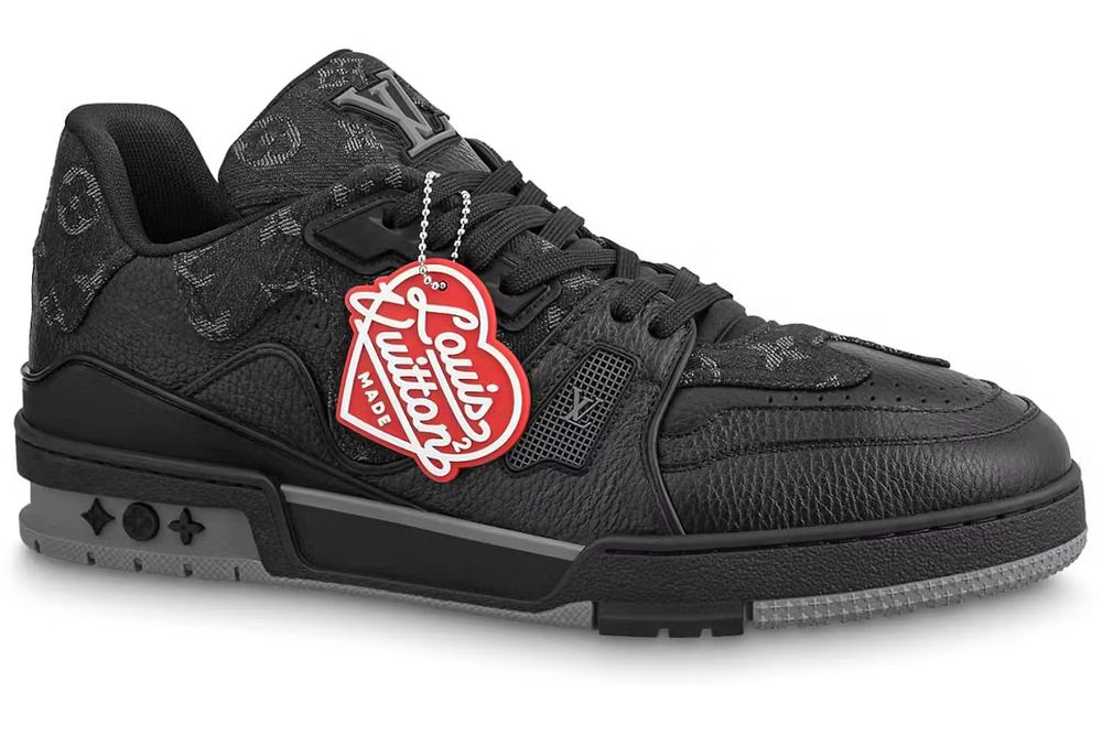Louis Vuitton LV Trainer x Nigo Black Denim лимитирани мъжки кецове
