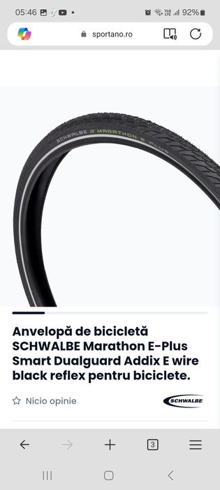 Anvelope - Cauciucuri Schwalbe Marathon  e-plus  antipană cu Reflex