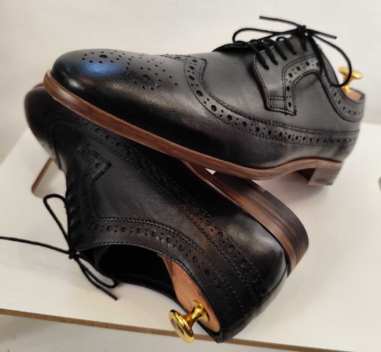 Pantofi derby brogue 41 Topman NOI piele naturala