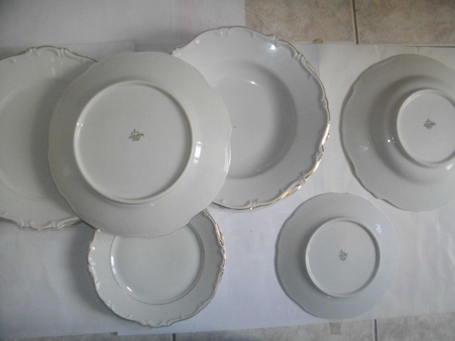 BAVARIA-Herlet Jacob-Немски Порцелан-Чинии-ф190-ф250мм-Барок Релеф