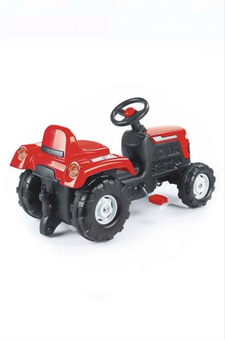 Vand tractor rosu cu pedale