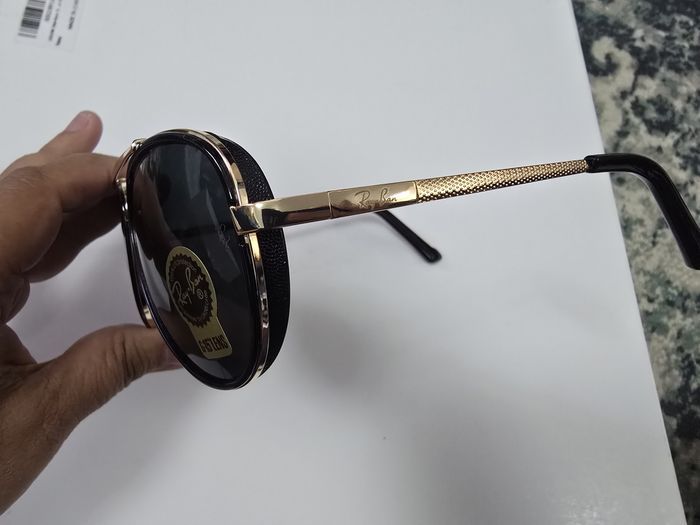 Ochelari de soare Rayban RB4414, rama aurie, lentila sticla, neagra, noi