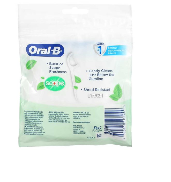 Комплект конци за зъби, Oral-B Тип клечка за зъби, 75 бр