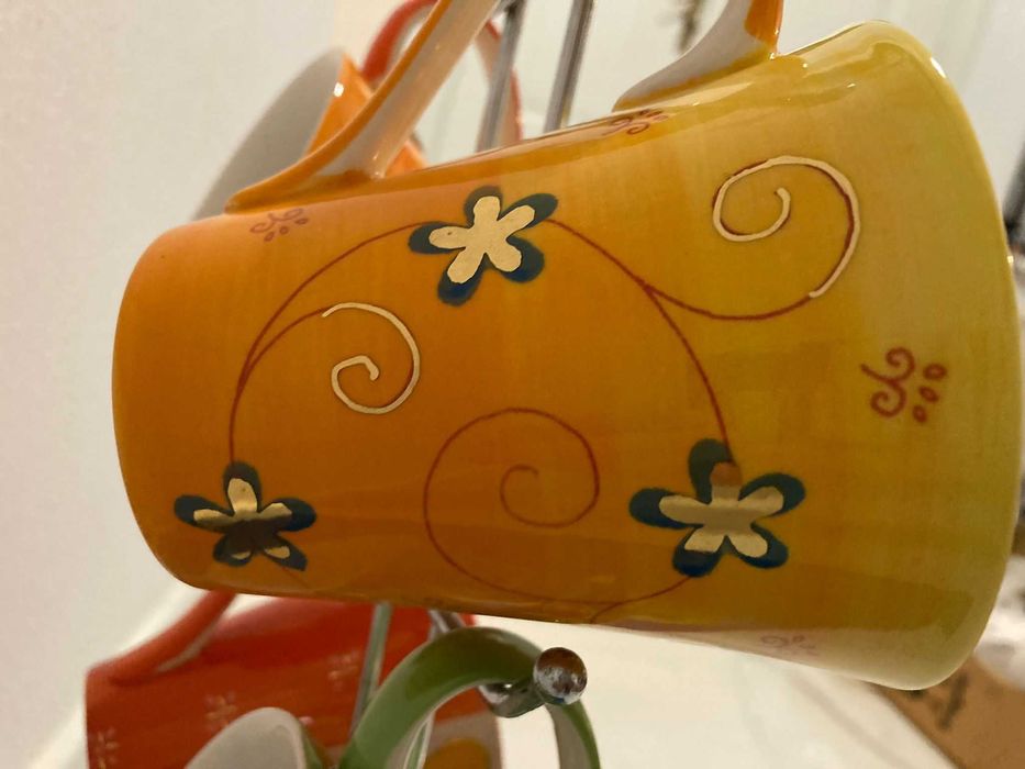 Set cani pentru copii cu suport pictate manual Sara Blu ideal cadou