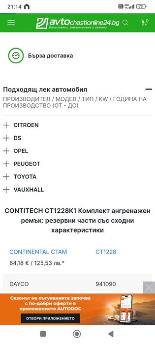 Части за Пежо,ситроен и др.