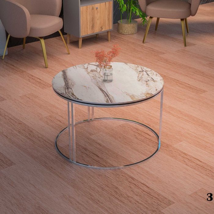 Кръгла масичка за кафе / Холна масичка - 12 цвята