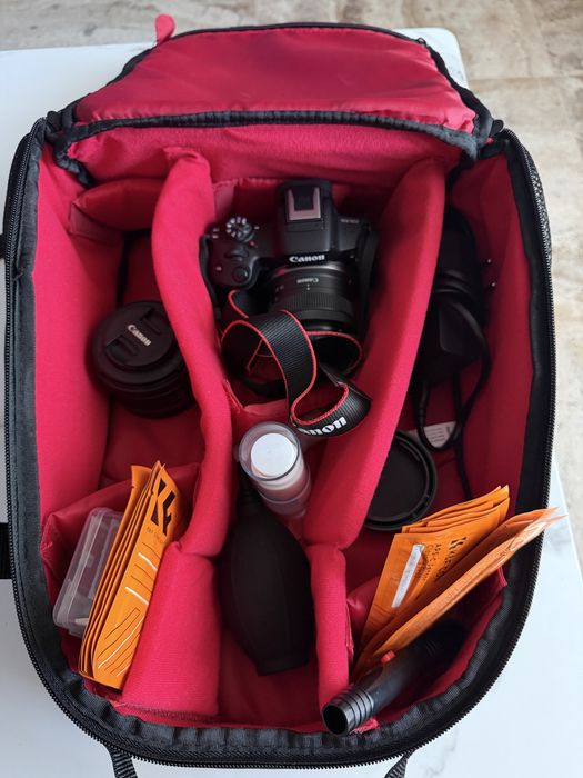 Canon R50 + 2 obiective + rucsac
