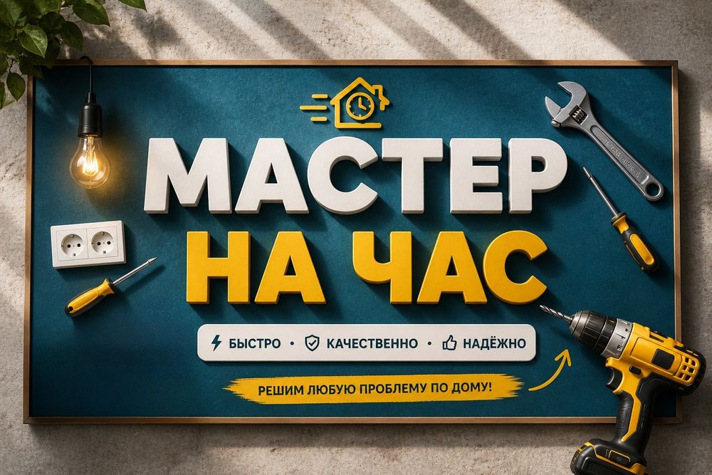Мастер на час — мелкий ремонт и помощь по дому, муж на час