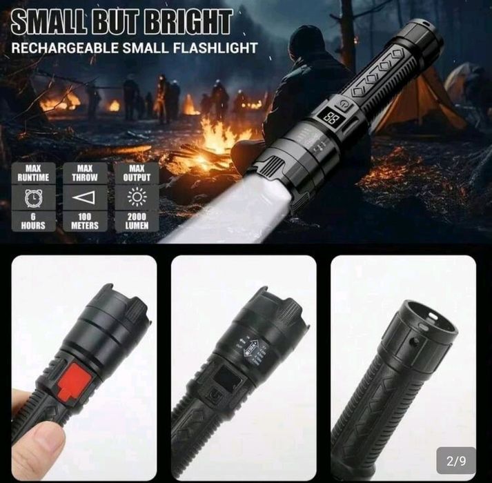 Ръчно LED фенерче USB зареждане