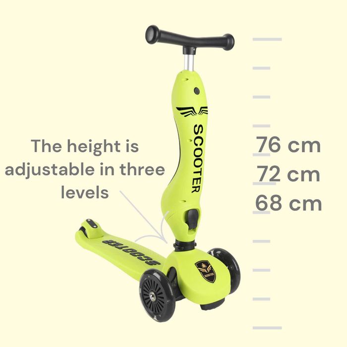 Trotineta 2in1 transformabila in tricicleta,ajustare3 dimensiuni,verde