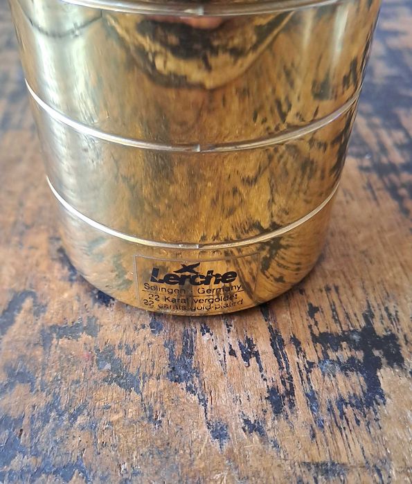 моливник и кламерник Лерхе Lerche Solingen, 24 карата злато
