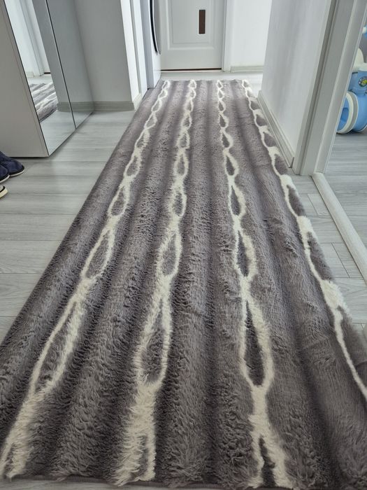 Covor pufos +traversa My waves gri antracit