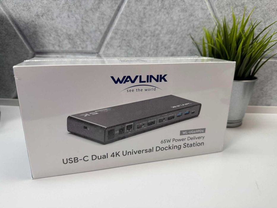 Универсална докинг станция Displaylink WAVLINK USB C с 2x HDMI и DP